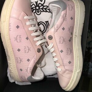 MCM Light Pink and White Women's Sneakers